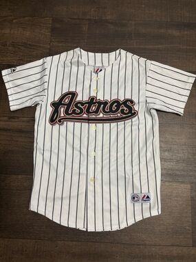 Houston Astros Majestic Baseball Jersey Lance Berkman #17 Youth Medium